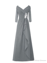 Hot Sale Long Sleeve Beading A-Line Mother of the Bride Dress